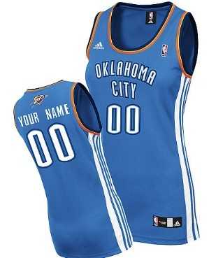 Women%27s Customized Oklahoma City Thunder Light Blue Jersey->customized nba jersey->Custom Jersey